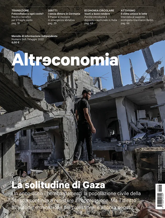 Altreconomia 248 La solitudine di Gaza rivista esteri copia singola