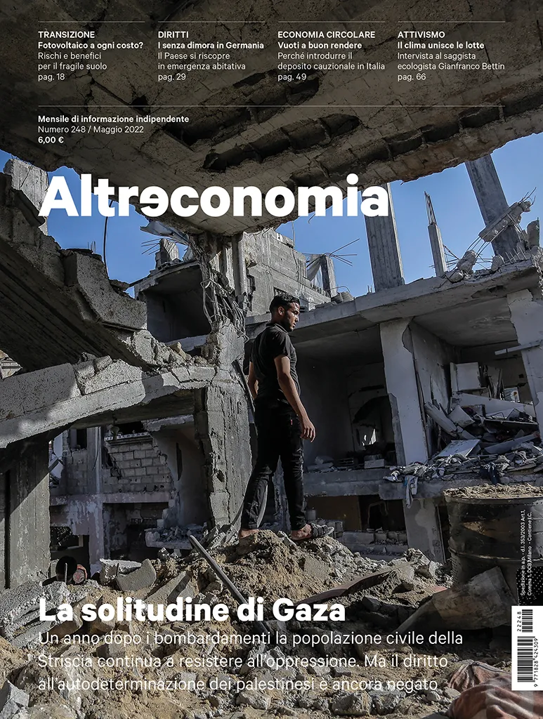 Altreconomia 248 La solitudine di Gaza rivista esteri copia singola