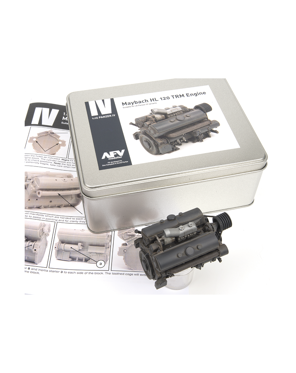 AFV Modeller Maybach HL 120 TRM motore dettaglio 1:16