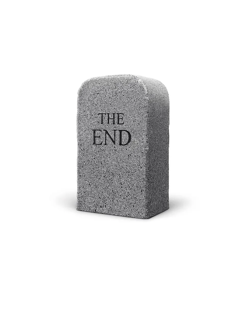 TOILETPAPER The End seduta lapide Gufram in poliuretano