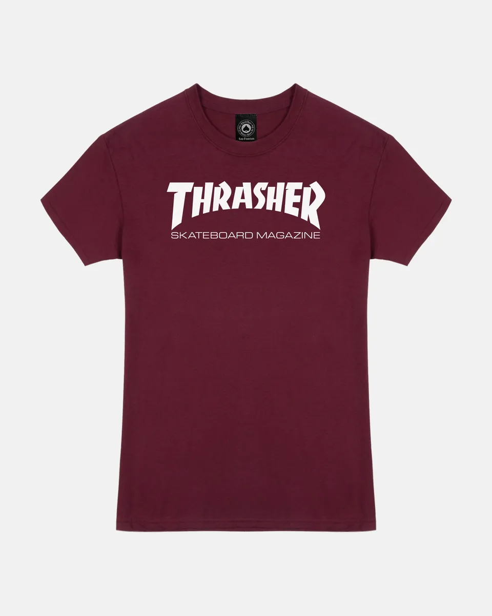 Thrasher Skate Mag t-shirt donna bordeaux cotone