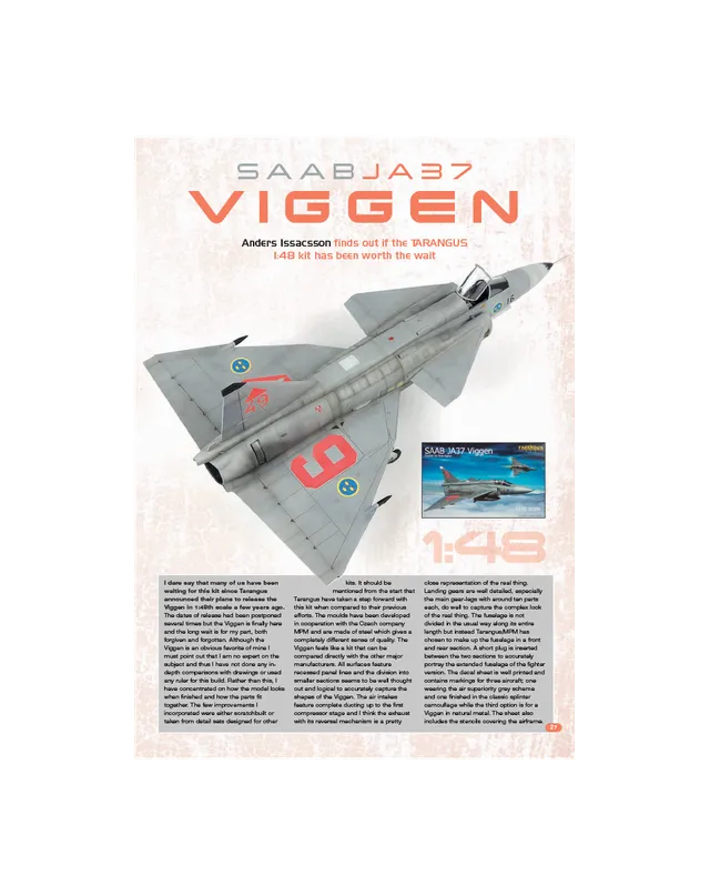 AFV Modeller AIR62 Viggen articolo PDF copia singola