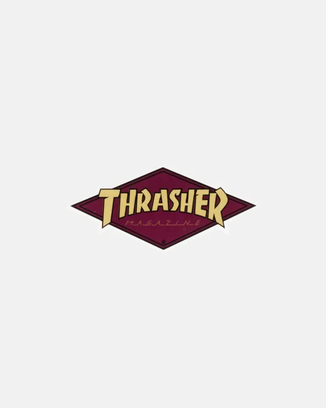 Thrasher Diamond adesivo sticker maroon skate 5x10 cm