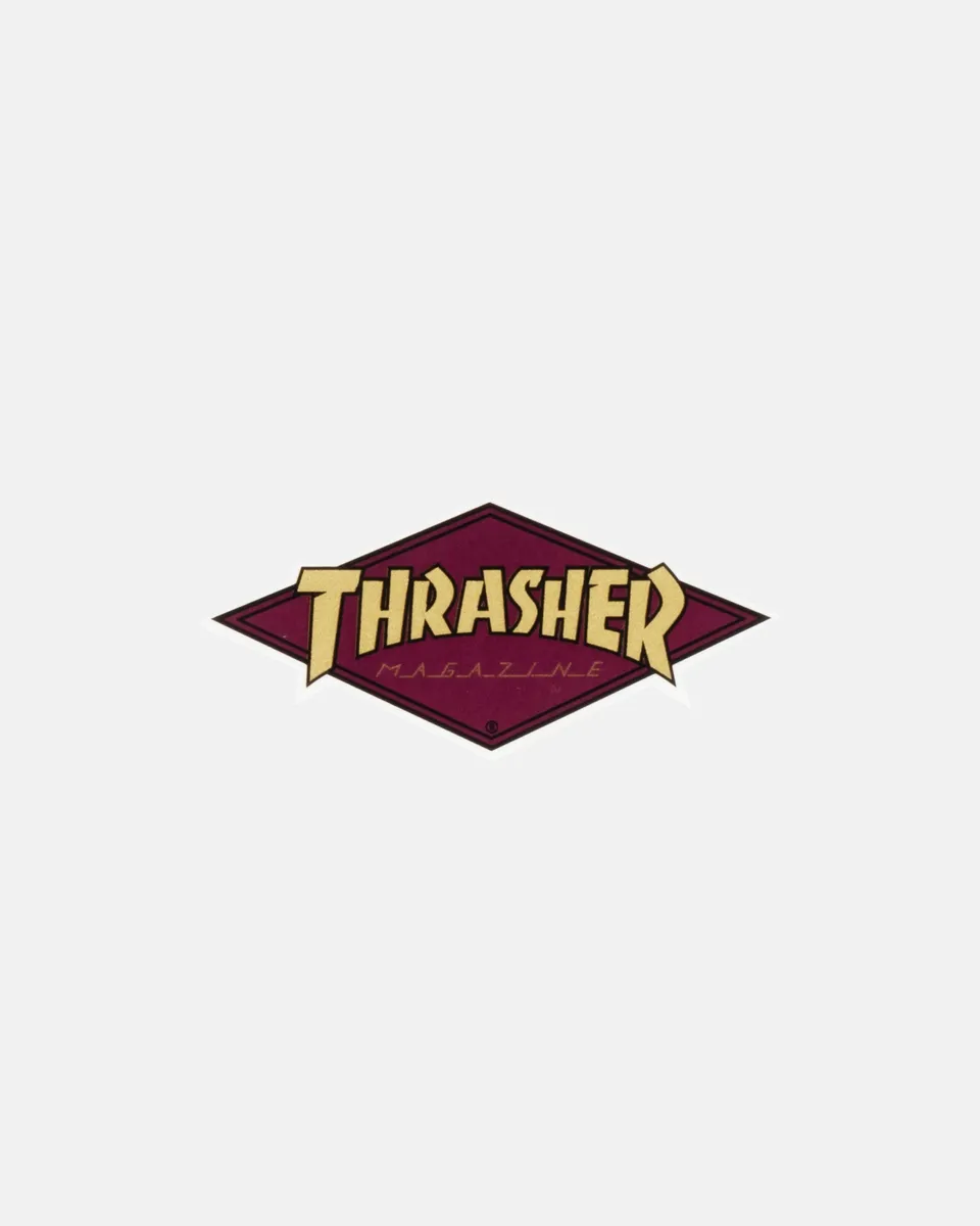 Thrasher Diamond adesivo sticker maroon skate 5x10 cm