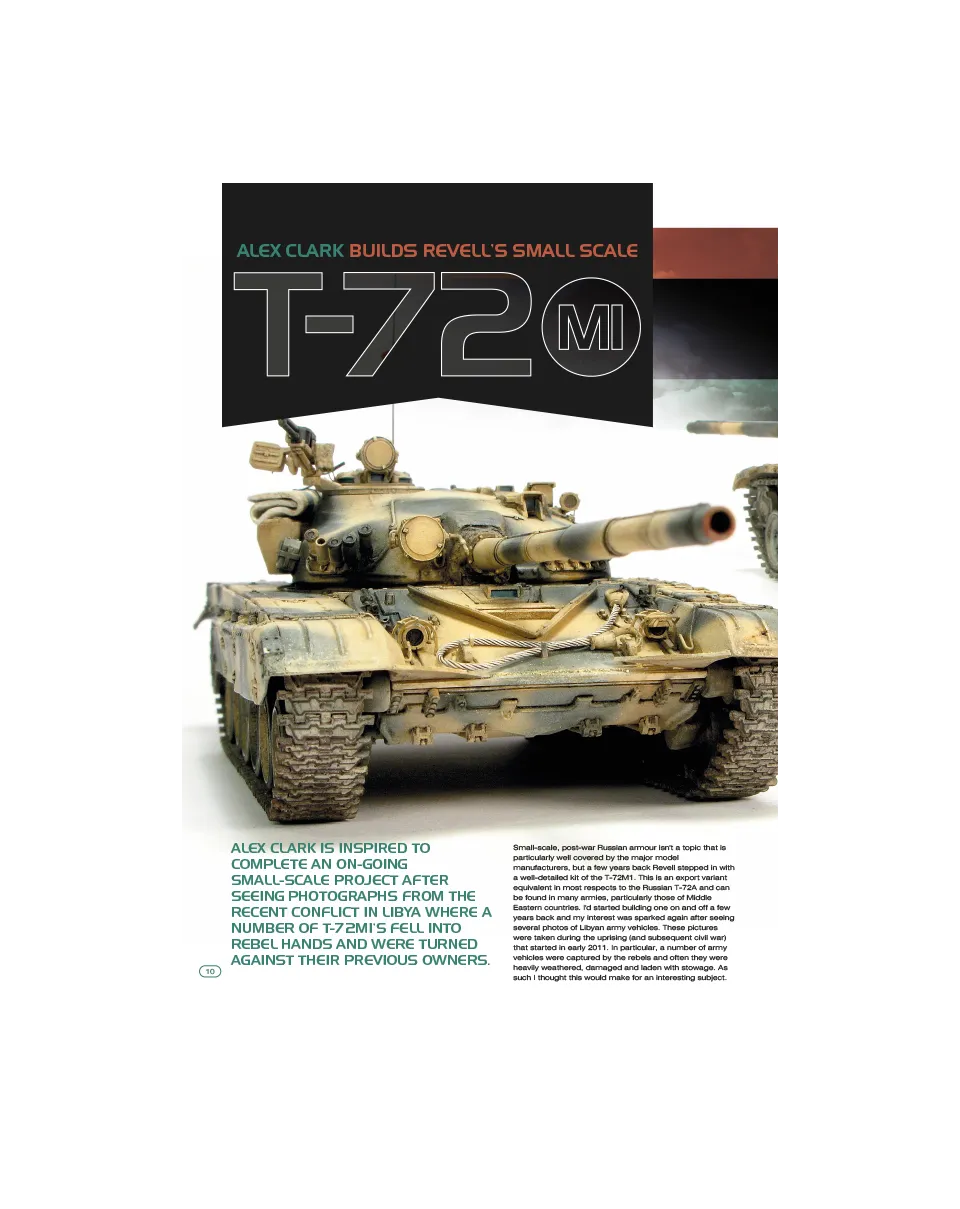 AFV Modeller AFV66 Small Scale Libyian T-72 articolo PDF copia singola