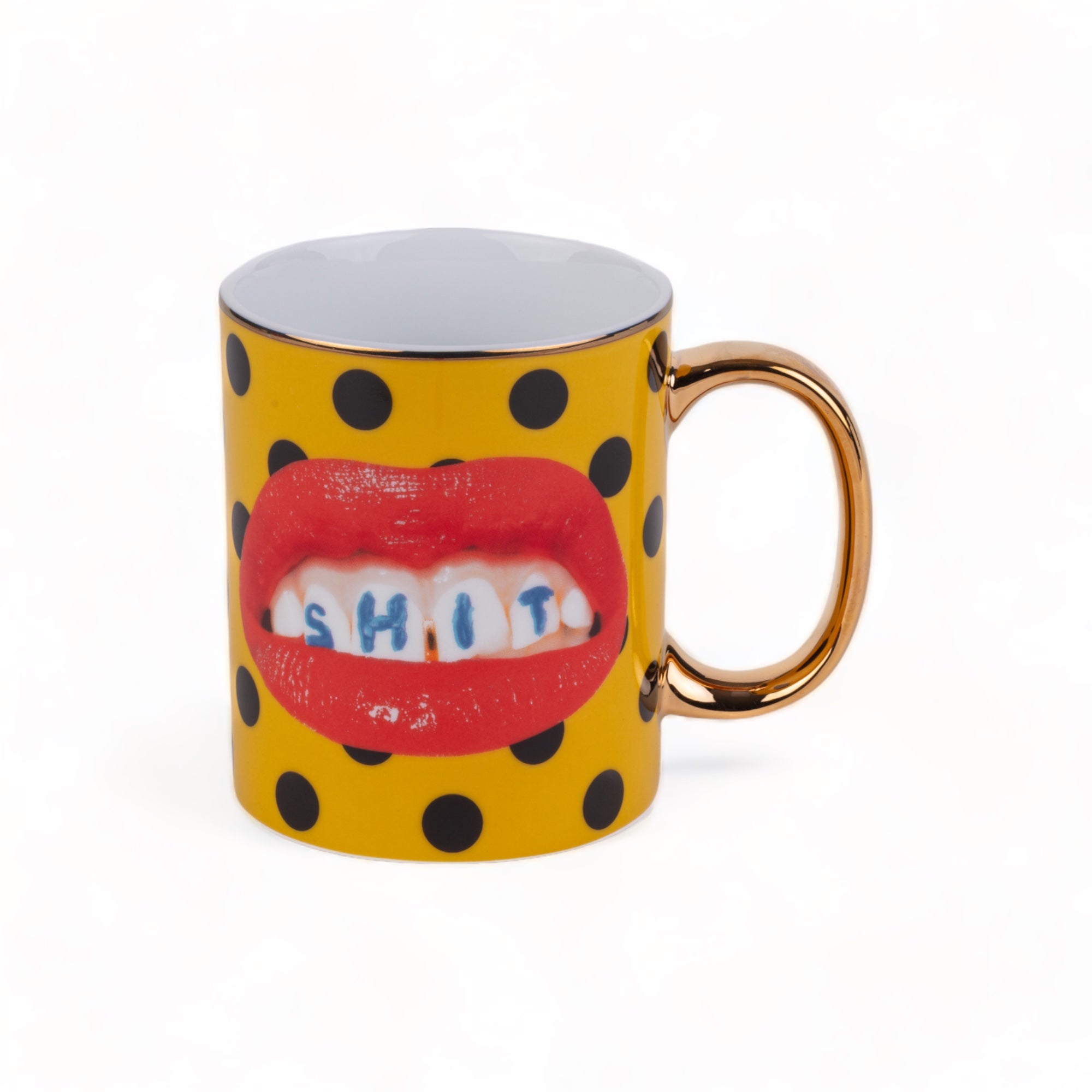 TOILETPAPER tazza porcellana oro Revolver 8x10 cm