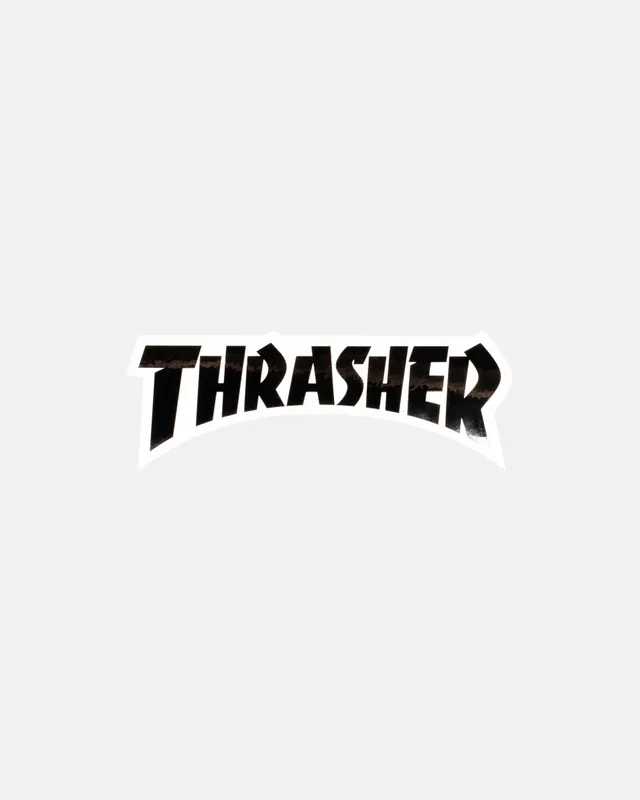 Thrasher Die Cut adesivo skate nero 14,6 cm