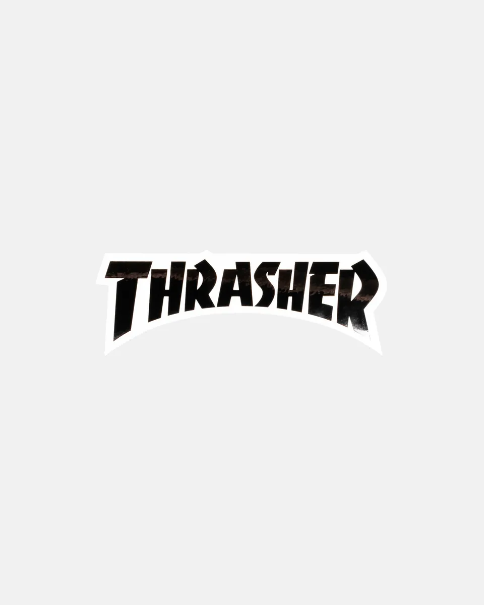 Thrasher Die Cut adesivo skate nero 14,6 cm