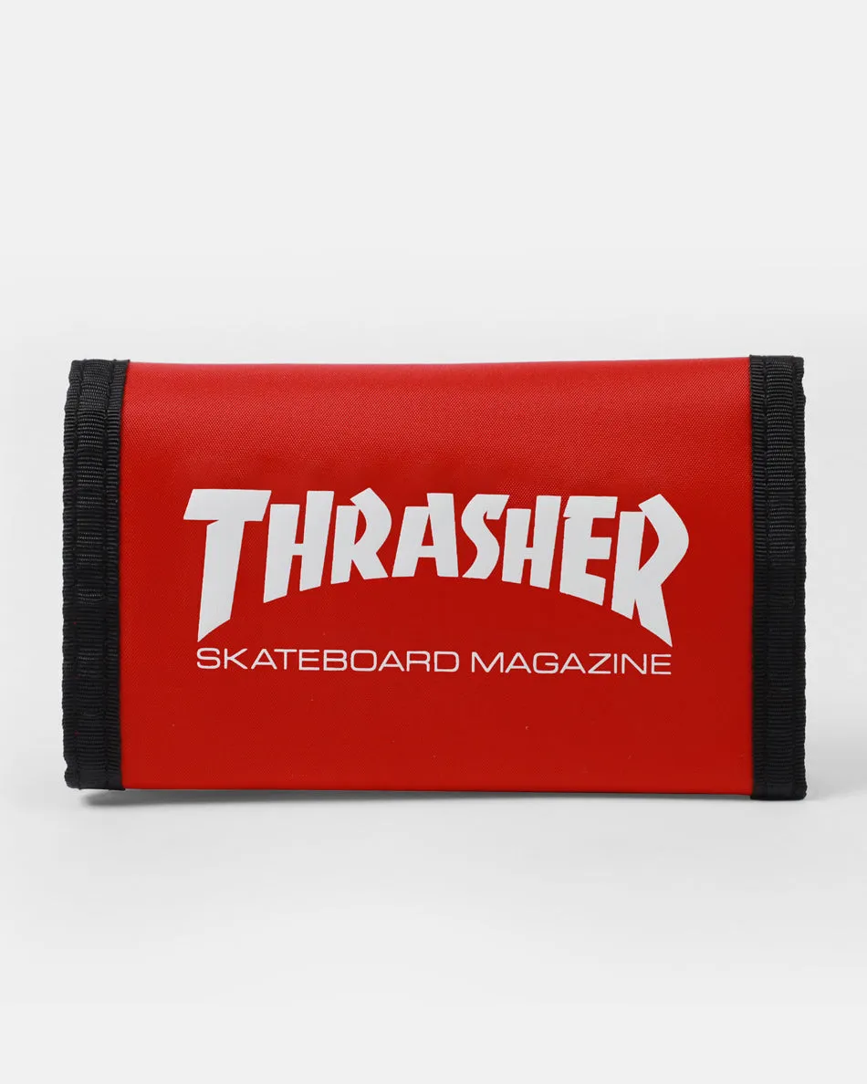 Thrasher Skate Mag portafoglio rosso velcro nylon