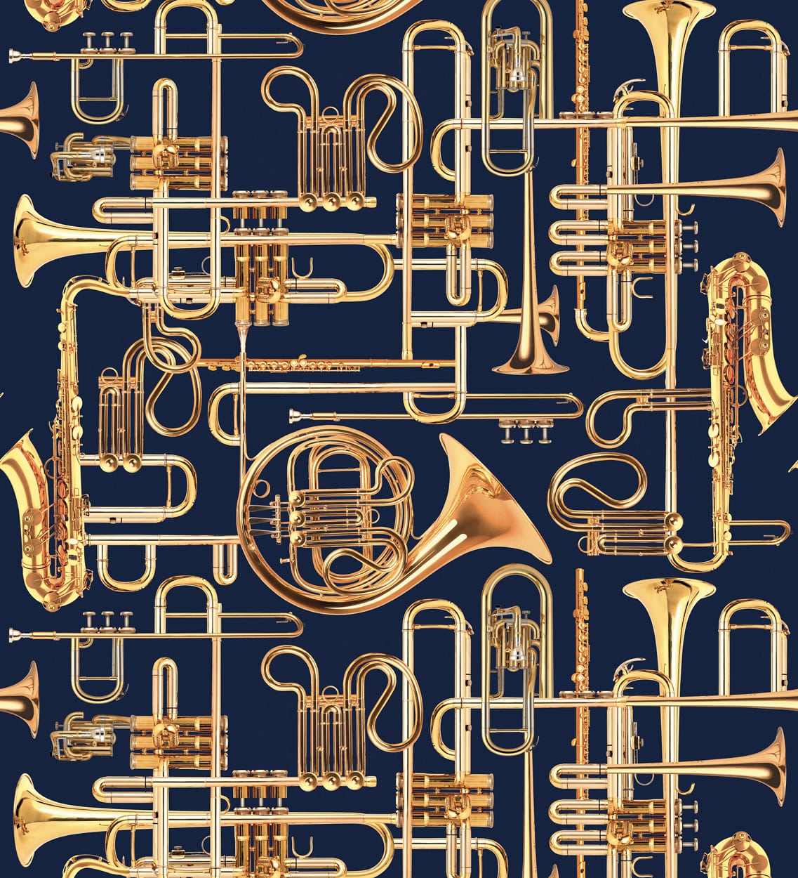 TOILETPAPER Donald Trumpet carta da parati Black 400x310 cm