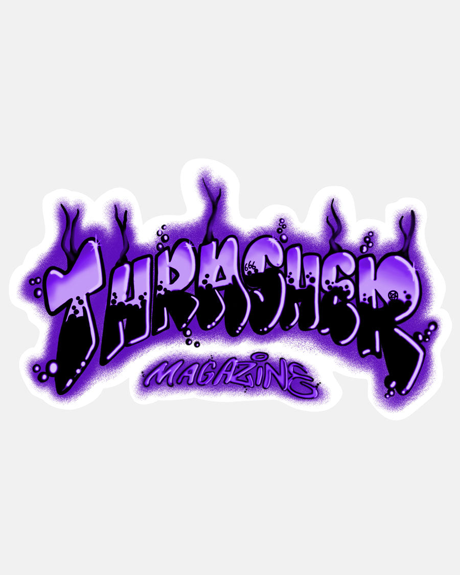 Thrasher Airbrush sticker viola 15x9 cm
