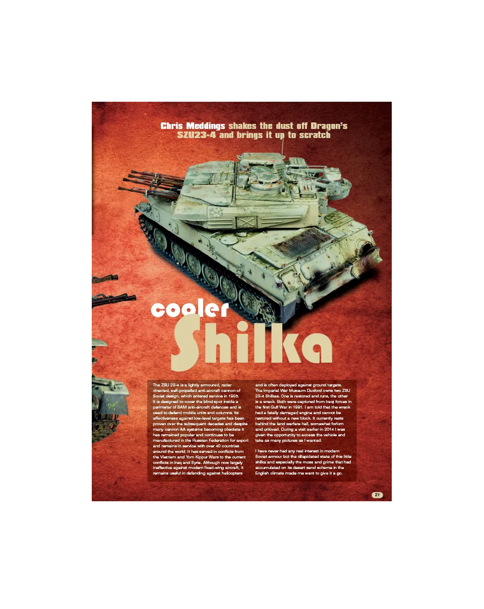 AFV Modeller AFV81 Cooler Shilka articolo PDF download