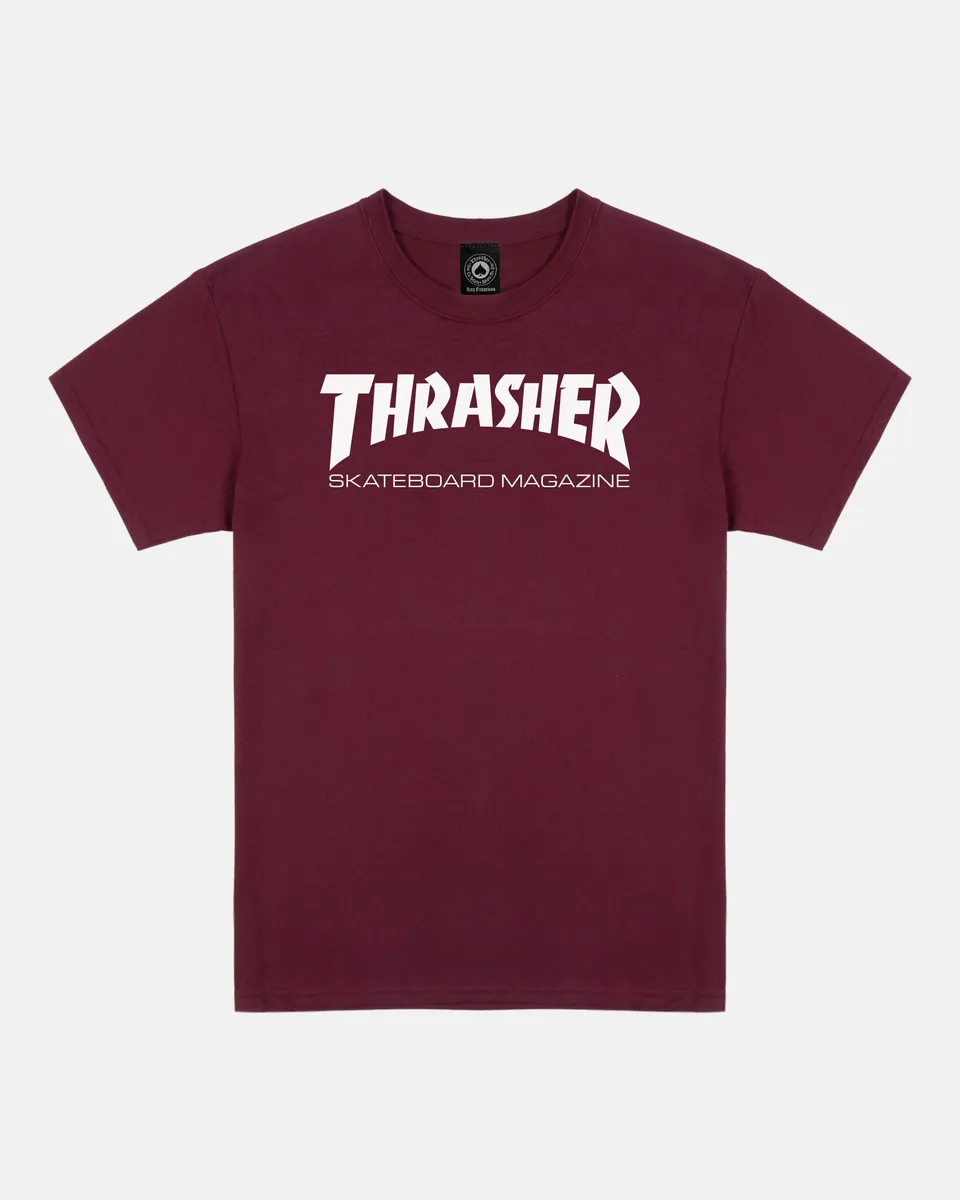 Thrasher Skate Mag t-shirt bordeaux 100% cotone
